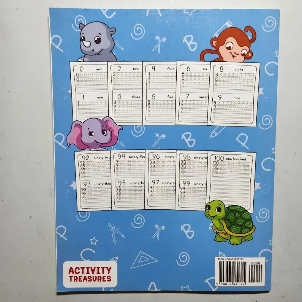 Tracing Numbers 1-100 For Kindergarten Workbook Activity Book Paperback Practice